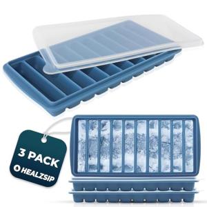 Pack de 3 Cubiteras de Silicona con Tapa - Molde para Hielo…