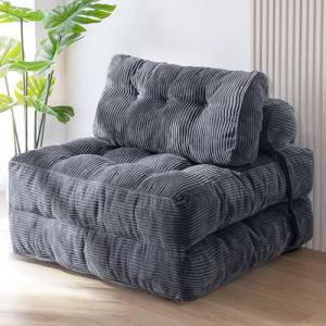 MAXYOYO Sofá cama plegable convertible con cojín, colchón c…