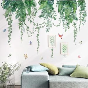 wondever Pegatinas de Pared Colgantes Hojas Verdes Tropical…