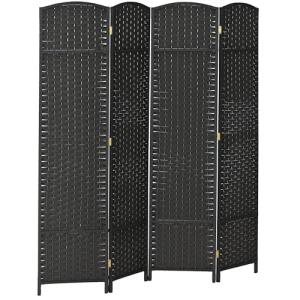 HOMCOM Biombo de 4 Paneles 160x170 cm Separador de Ambiente…