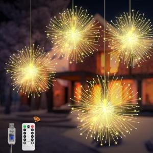 480 LED Fuegos Artificiales Luces Navidad,CNMTCCO paquete d…