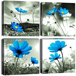 Artscope Lienzos Decorativos - Flor Azul Imágenes Estilo Nó…
