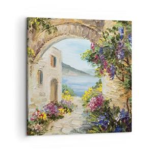 ARTTOR Cuadros Decoracion Salon Casa Santorini Flores Lienz…