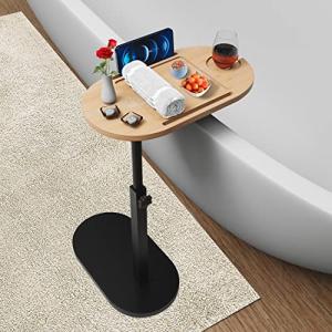 Mesa de bambú para bañera con Base Resistente y Soporte de…