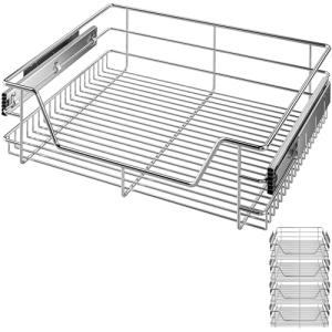CASARIA® 4x Bandejas de Metal Telescópicas 60cm Cestas de A…