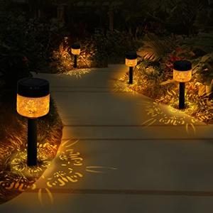 Luces Solares Jardín, 4 Pack Solares Lámpara Exteriores Imp…