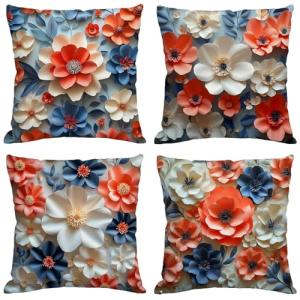 Blanco Cojines Exterior Impermeable Terciopelo Fundas Cojin…