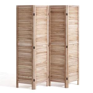 VEVOR Pantalla de Madera Portátil con Rejilla de Madera, Bi…