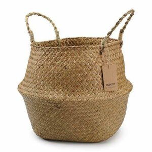 DOKOT Natural Seagrass Mimbre Cesta de Cesteria, Cestos par…