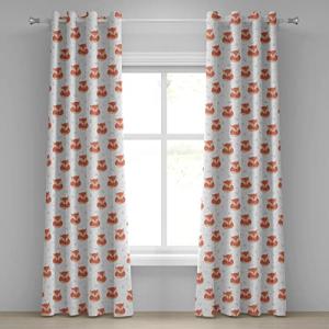 ABAKUHAUS Zorro Cortina de Ojales, Dormir Vintage Animal, C…