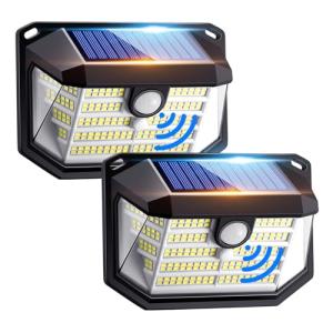 2 Paquete Luces Solares LED Exterior Jardin, 230LED/2200LM…