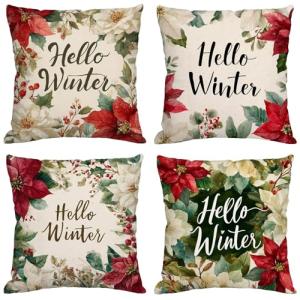 Navidad Cojines Exterior Impermeable Lino Fundas Cojines 70…