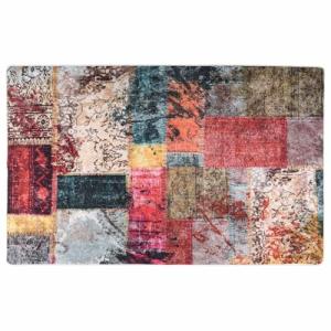 vidaXL Alfombra Lavable Patchwork Antideslizante Multicolor…