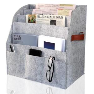 RSHVSMS Revistero Plegable de Fieltro Grande con 4 Separado…