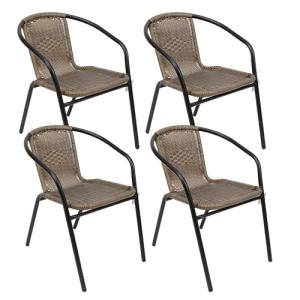 THE SECRET HOME - Conjunto de 4 Sillas de Jardín - Asiento…