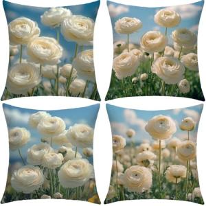 Flor Cojines Exterior Impermeable Terciopelo Grande Fundas…