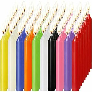 MUOIVG Velas sin Goteo de 100 Piezas,Colores Surtidos de he…