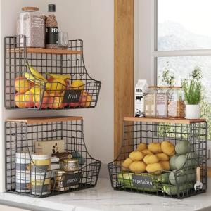 UMDONX 3 Piezas Frutero de Cocina de 2 Pisos, Organizador d…