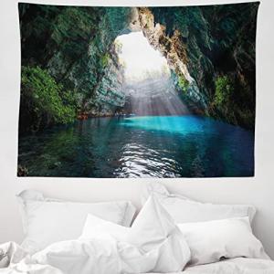 ABAKUHAUS Cueva Tapiz de Pared y Cubrecama Suave, Lago Meli…