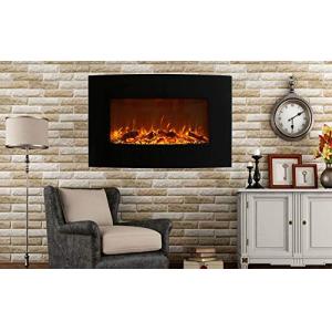 BREAKLING Chimenea eléctrica de pared "Venezia" con calefac…