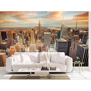 Oedim Fotomural Vinilo Pared Atardecer en la Ciudad de Nuev…
