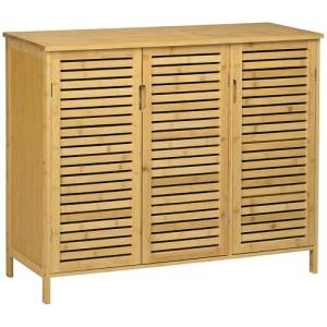HOMCOM Mueble Zapatero de Recibidor de Bambú Armario Zapate…