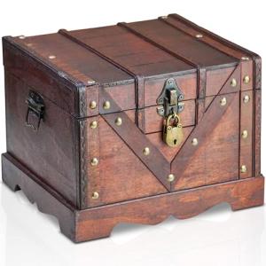 Brynnberg Caja de madera Vitec 24x21x18cm - Cofre del tesor…