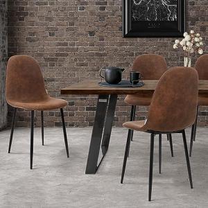 ML-Design Juego de 4 Sillas de Comedor con Respaldo Tapizad…