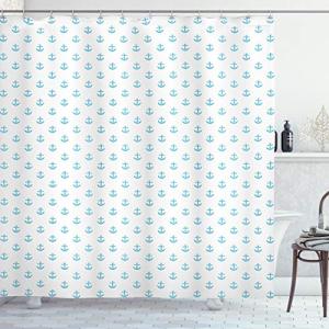 ABAKUHAUS Ancla Cortina de Baño, Modelo Azul Vivid, Materia…