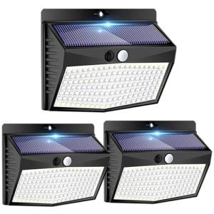 Peasur Luz Solar Exterior【3 Paquete/138 LED/3 Modos】 Focos…