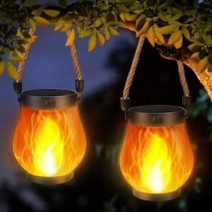 Joomer Luz Solar Exterior Jardin Colgantes, 2 Piezas Luces…