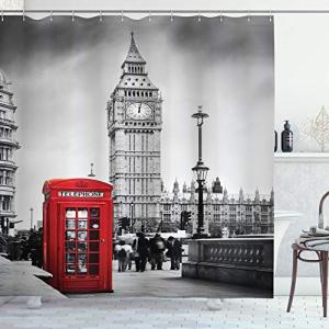 ABAKUHAUS Londres Cortina de Baño, Cabina de teléfono de Be…