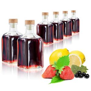 com-four® 6x botella de vidrio de 120 ml con corcho - botel…