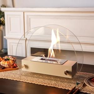 JHY DESIGN Chimenea portátil de 35 cm de largo, combustión…