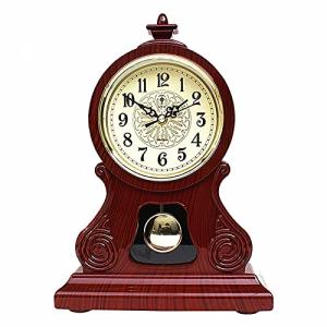 QLIGHA Reloj de sobremesa, Reloj de escritorio retro, silen…