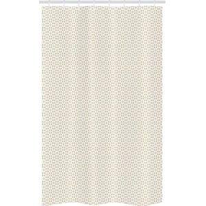 ABAKUHAUS Beige Cortina para baño, Extracto Floral Estrella…