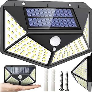 Retoo Lampara Solar Exterior Con Sensor De Movimiento 100 L…