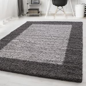 HomebyHome Alfombra Salon Peludo de Pelo Largo Gris 300x400…