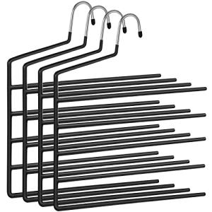 SONGMICS Percha para Pantalones múltiple, Paquete de 4, Per…