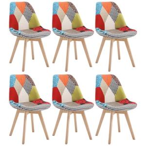 WOLTU Silla Patchwork Silla de Comedor Nórdica Pata de Made…