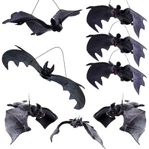 8 Piezas Murcielagos Halloween, 3D Murcielagos Decoracion H…