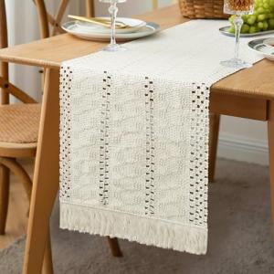 GlasFlength Camino de Mesa Rustico Bohemio, 30 x 180 cm Alg…