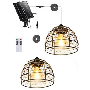 FabStyl Lámpara Solar Exterior de Estilo Bohemio, Impermeab…