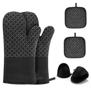 Yyyuluo Manoplas para Horno Resistentes al Calor, Juego de…