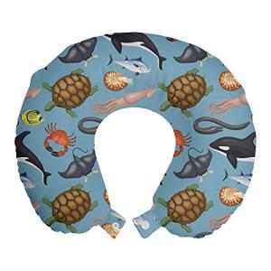 ABAKUHAUS Tortuga Cojín de Viaje para Soporte de Cuello, Ma…