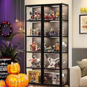 Wetsfgdg vitrinas de Cristal Expositor Negro, Mueble Exposi…
