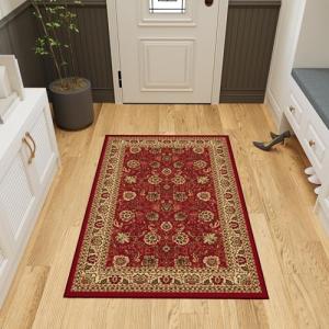 Ottomanson Ottohome - Alfombra, base de goma, diseño persa…