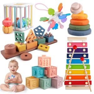 Aliex 6 in 1 Juguetes Montessori Bebes 6 9 12 Meses 1 2 3 A…