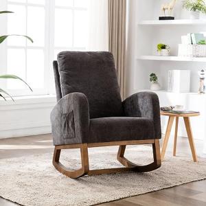 BHFFTHK Mecedora para relax con reposapiés, silla de lactan…