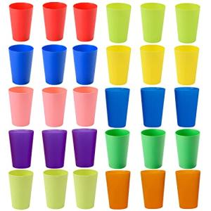 PALUDO 30 Piezas Vasos de Plástico Reutilizables - 260 ml C…